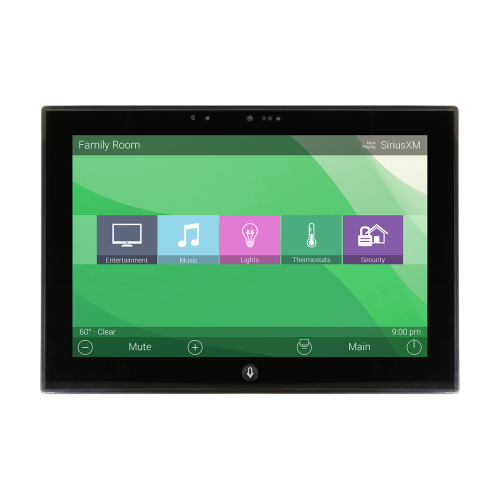 URC TDC-8300 tabletop touchscreen home menu