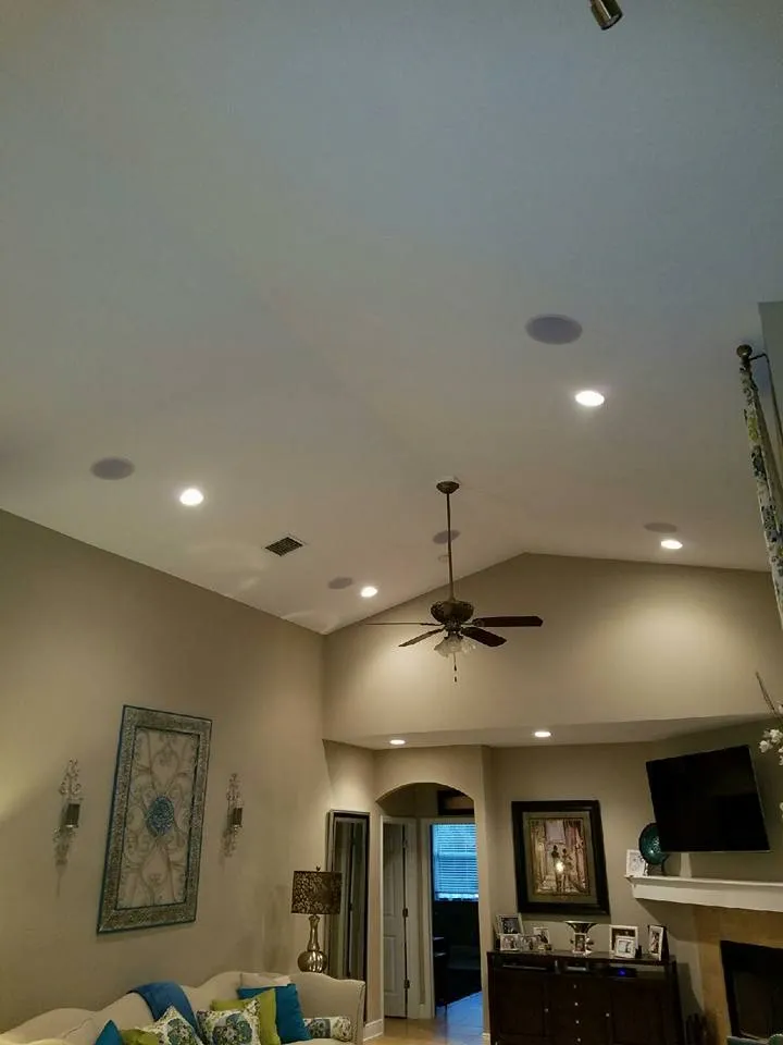 In-ceiling speakers in a great room