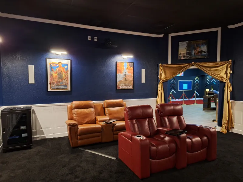 The theater room at our Odessa showroom