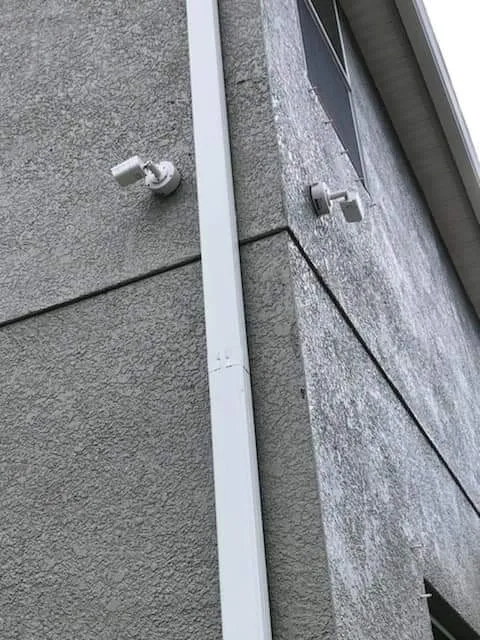 Security camera on a building corner